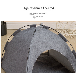 Tenda anak anjing kanvas yang dibongkar dan dicuci musim panas dilipat tempat tidur kucing nyaman portabel untuk hewan peliharaan kecil rumah anjing luar ruangan - Product Image 4