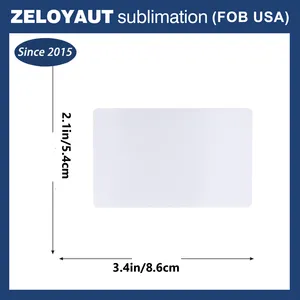 ZELOYAUT-Sublimación Personalizada originalidad individuación Aluminio blanco Tarjeta de nombre comercial 2024 para oficina