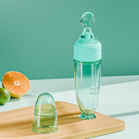 Cuillère d'alimentation à presser pour bébé avec ventouse, nouveau dispositif d'alimentation en silicone pour bébé, cuillère pour purée de riz, supplément de jus