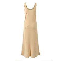 Été 2024 Nouvelles vacances Longue pastorale française Camisole à fleurs tridimensionnelles Robe tricotée au crochet en queue de poisson