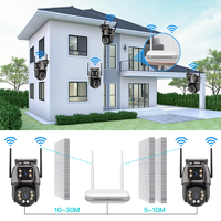 Kit de caméra de sécurité Wi-Fi CCTV 4CH ICsee 6MP H.265, extérieur, étanche, avec vision nocturne, stockage sur carte SD, audio bidirectionnel, NVR