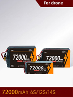 Индивидуальные аккумуляторные блоки LiPo 6S 72000 мАч, 12S, 14S для дальнобойных радиоуправляемых сельскохозяйственных БПЛА из углеродного волокна с вертикальным взлетом и посадкой