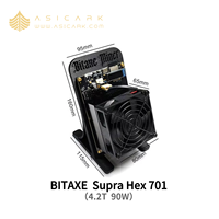 BITAXE Supra Hex 701 4.2T Machine de Minage Solo à Faible Bruit et Économique en Énergie SHA-256 Bitcoin/BCH/BSV Processeur de Données Informatique Métallique