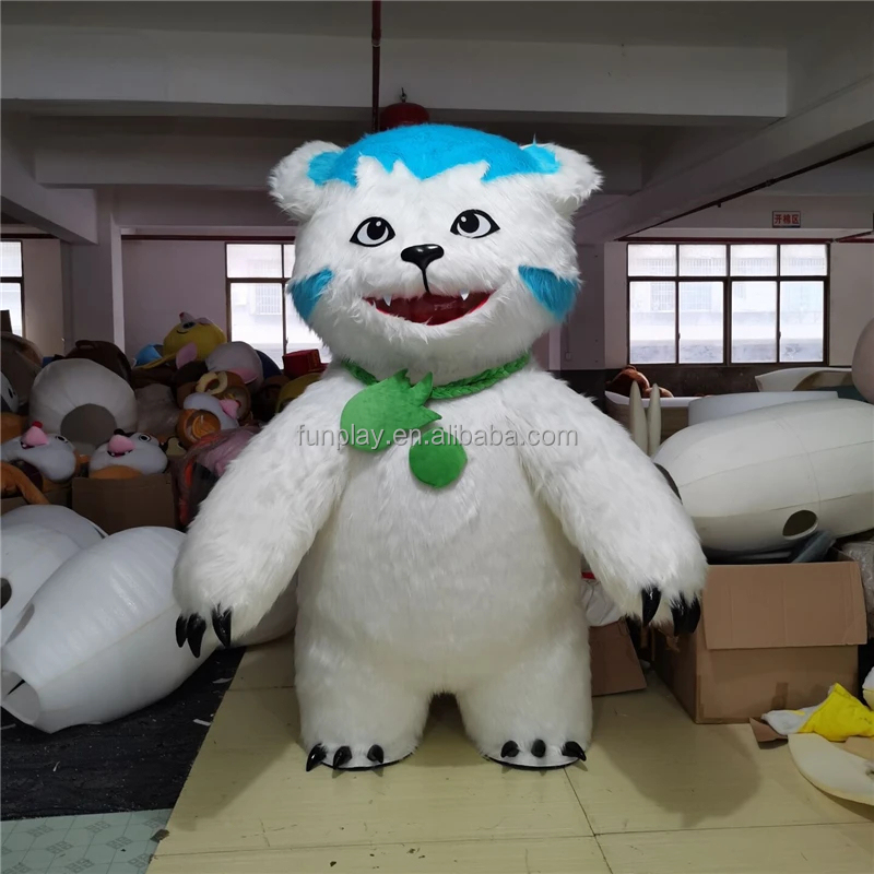 Disfraz de gato inflable de Halloween gigante mascota que camina de peluche de diferentes colores para adultos