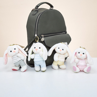 Nouvel Arrivage Mini Lina Bear & Bunny, Pendentif de Sac Articulé, Poupée de Poche, Porte-clés en Peluche avec Logo Personnalisé pour Cadeau d'Événement