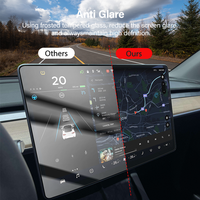 Protecteur d'écran 3D en verre trempé mat pour Tesla Model Y 3 avec outil d'installation facile Dureté 9H Design ultra-mince