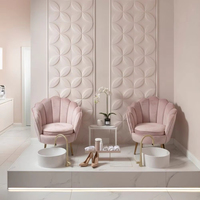 Mobilier de salon de beauté et manucure Fauteuil de pédicure à dossier haut Fauteuils de pédicure avec boucle en cuir et boucle en cristal