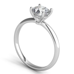 Anillo Clásico de 4 Puntas en Oro Amarillo de 18K con Moissanita Redonda de 1CT con Certificación GRA, Joyería Fina para Mujer, Regalo - Product Image 5