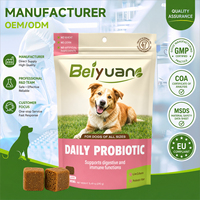 Probiotiques pour chiens OEM, comprimés à mâcher souples, ingrédients naturels, calcium, absorption rapide, sûrs, renforcent l'immunité, santé digestive, toutes races