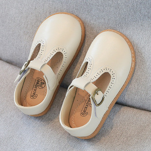 أحذية بناتي عالية الجودة أنيقة وناعمة من الجلد للأطفال أحذية بأربطة وحلقات لحماية القدم بتصميم رائع ومميز - Product Image 6