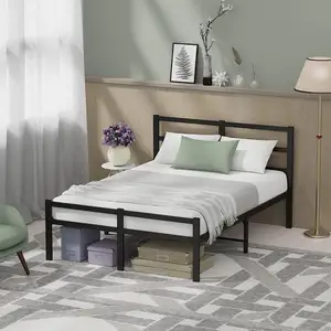제조업체는 환경 친화적 인 가족 가구를 판매합니다., 현대 더블 침대 프레임 침실, 무거운 나무 금속 침대