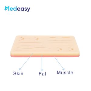 파란색 도구 키트가있는 의대생을위한 봉합 연습 키트 전체 세트, 봉합 훈련 실리콘 스킨 패드 키트 - Product Image 3