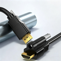 Câble HDMI 2.0 4K/60Hz avec vis de verrouillage, connecteur plaqué or, cordon HDMI pour PC portable vers moniteur HDTV