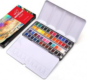 Ensemble de peinture à l'aquarelle solide de qualité professionnelle, 24 couleurs, avec pinceau, tubes de 12 ml, pour toile et papier - Product Image 2