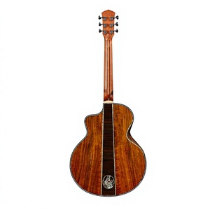 Guitare acoustique professionnelle de haute qualité de 41 pouces, entièrement en bois de koa massif, avec un design d'accoudoir exquis et des incrustations de pierres précieuses. - Product Image 2