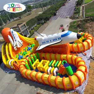 2023 grande parco divertimenti per bambini all'aperto con combinazione di scivoli gonfiabili di nuova concezione