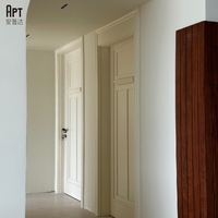 APT Factory Direct Porte à panneau massif étanche au design moderne, sur mesure, en bois massif, pour entrepôt, chambre et usage domestique