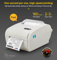 Mini imprimante thermique d'autocollants FBA 4x6 pouces imprimante d'étiquettes d'expédition avec résolution de 203dpi, reçu de caisse et style de couleur