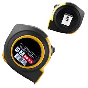 16-Foot Steel mengunci sendiri pita kunci otomatis pita pengukur dasar Imperial/metrik pita badan aturan pita pengukuran dasar - Product Image 3