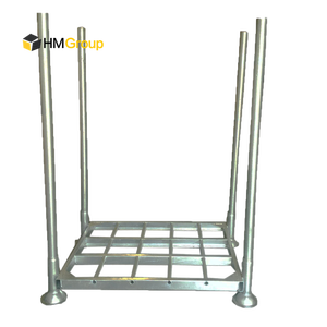 Hm Tùy Chỉnh Có Thể Gập Lại Stack Kim Loại Dệt May Công Nghiệp Giá Pallet Cho Vải Cuộn Lưu Trữ - Product Image 3