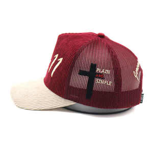 Cappello da camionista in velluto a coste da due tonnellate con Logo personalizzato ricamato 3D con Logo personalizzato con Logo con ricamo personalizzato - Product Image 4