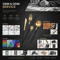 Ensemble de Couverts de Luxe en Acier Inoxydable de Haute Qualité pour Mariage, Lot de Cuillères, Couteaux et Fourchettes pour Restaurant