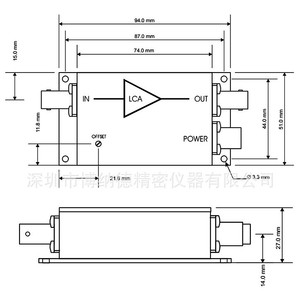 เฟมโต Lca-30-1t เครื่องขยายกระแสไฟฟ้าแบบทรานส์อิมพีแดนซ์ 1x1012 V/A ชิ้นส่วนเครื่องมือลดเสียงรบกวนต่ำ - Product Image 2