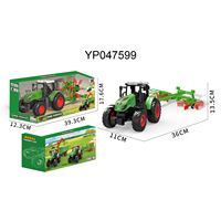 1:24 Mini modèle roue libre tracteur agricole voiture glisse agriculteur remorque camion véhicule modèle ferme voiture jouet