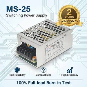 ספק כוח מיתוג MS-25-12 25W 12V 2.1A AC ל-DC מיני בעל יציאה יחידה עבור LED, מצלמות אבטחה, בקרה תעשייתית, LEYU אלומיניום, תקני CE ו-RoHS - Product Image 2
