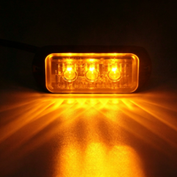 Feu de calandre latéral pour camion 3W LED IP65, boîtier en alliage d'aluminium, 4 modes stroboscopiques, multicolores, feu d'avertissement d'urgence pour camion