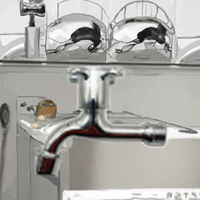 Robinet de lavabo mural moderne à poignée unique et col long, installation monotrou en céramique pour salle de bain, extérieur et salle de sport