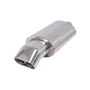 2.5 Inch Inlet Car Exhaust <strong>Muffler</strong> Pipe TailPipe Car Modified Double Outlet Turbo <strong>Sound</strong> Boost <strong>Mufflers</strong> <strong>Tips</strong> - Product Image 4