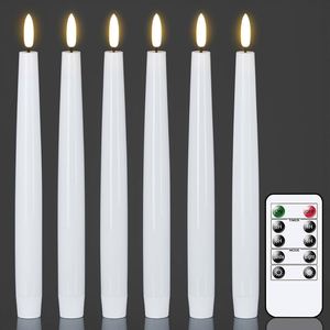 Vela Cónica de Cera de Parafina con Llama Realista 3D, Temporizador de 5 Horas, LED Verde, Decoración para el Hogar, Control Remoto de 10 Teclas, Bodas, Cumpleaños - Product Image 1