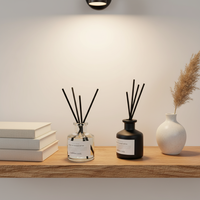 Diffuseur de parfum personnalisé en verre 50 ml, plus de 1000 senteurs, longue durée (plus de 60 jours), pour la maison, la salle de bain, le bureau, avec logo personnalisé
