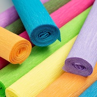 Fourniture Fabricant Papier Crépon d'Art Couleur pour Emballage 50*250cm, Matériaux DIY Utilisés pour Fleurs