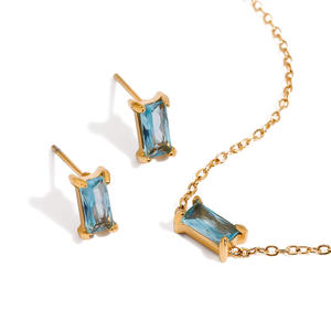 12 месяцев с камнем рождения из нержавеющей стали циркон браслет серьги наборы ювелирных изделий для мамы и жены подарок другу - Product Image 2