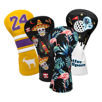Logotipo personalizado Golf Head Covers PU Cuero Golf Driver Wood Club Covers Golf Headcover