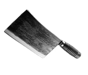 Pisau dapur sangat tajam untuk koki, pisau dapur buatan tangan bahan baja tahan karat karbon tinggi, pisau daging potong tulang dengan pegangan kayu