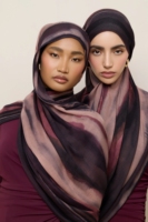 Châle léger en coton personnalisé Sharut pour femmes musulmanes, respirant, imprimé Ombre Dusk Waves, en modal, hijab, écharpe 2026