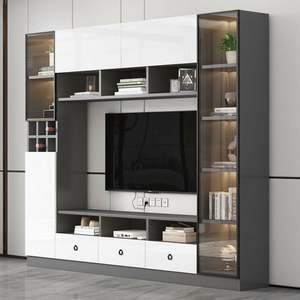 Meuble TV suspendu de luxe et combinaison de support TV moderne pour un salon élégant - Product Image 6