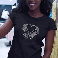 Ruban personnalisé en strass thermocollant avec motif cœur et lettre pour la sensibilisation au cancer du sein, idéal pour la décoration de vêtements