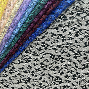 Tissu en dentelle française <span class=keywords><strong>Chantilly</strong></span> 100 % polyester brodé de fleurs 3D en jacquard floral sur tulle, marque HG, best-seller à prix réduit - Product Image 5