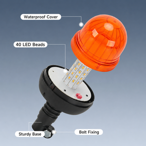 <span class=keywords><strong>Baliza</strong></span> LED Impermeable IP65 Flexible con Montaje de Tornillo DIN Multiflujo para Tractor 12-24V Luz de Tráfico - Product Image 4