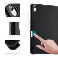 Étui pour tablette en cuir et fibre de carbone, iPad 10,9 pouces 10e et 11e génération A16, support pliable magnétique avec emplacement pour stylet, coque intelligente