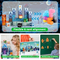2025 Trending Stem 3D Juego de cubos magnéticos Juguetes magnéticos Rompecabezas para niños Pequeños bloques de construcción magnéticos fuertes mágicos para niños