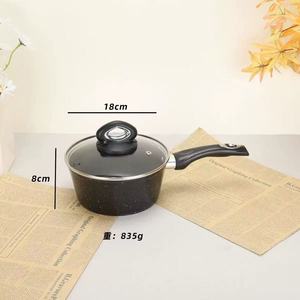 Casserole en aluminium forgé <span class=keywords><strong>Cerastone</strong></span>, revêtement antiadhésif durable, poignée douce au toucher, couvercle en verre, 18 cm, design moderne, lavage à la main uniquement - Product Image 2