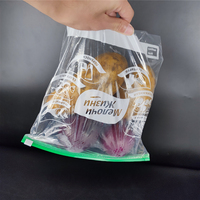 Panier de congélation d'aliments biodégradables, LOGO personnalisé, scellé, à fermeture éclair, sac de stockage fraîcheur pour fruits et légumes