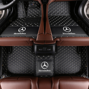Tapis de sol de luxe personnalisés avec logo <span class=keywords><strong>Mercedes</strong></span>, C180 GLC300 2025, ensemble complet, antidérapant, cuir de qualité supérieure, imperméable, résistant à l'usure - Product Image 4