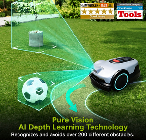 Tondeuse à gazon robotisée RTK-R1000, super puissante, rechargeable, avec planification automatique du trajet, batterie au lithium, télécommande, très vendue - Product Image 4