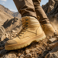 Bottes de travail montantes avec protection de la cheville et embout en acier pour le personnel des usines, des ateliers et des entrepôts industriels lourds